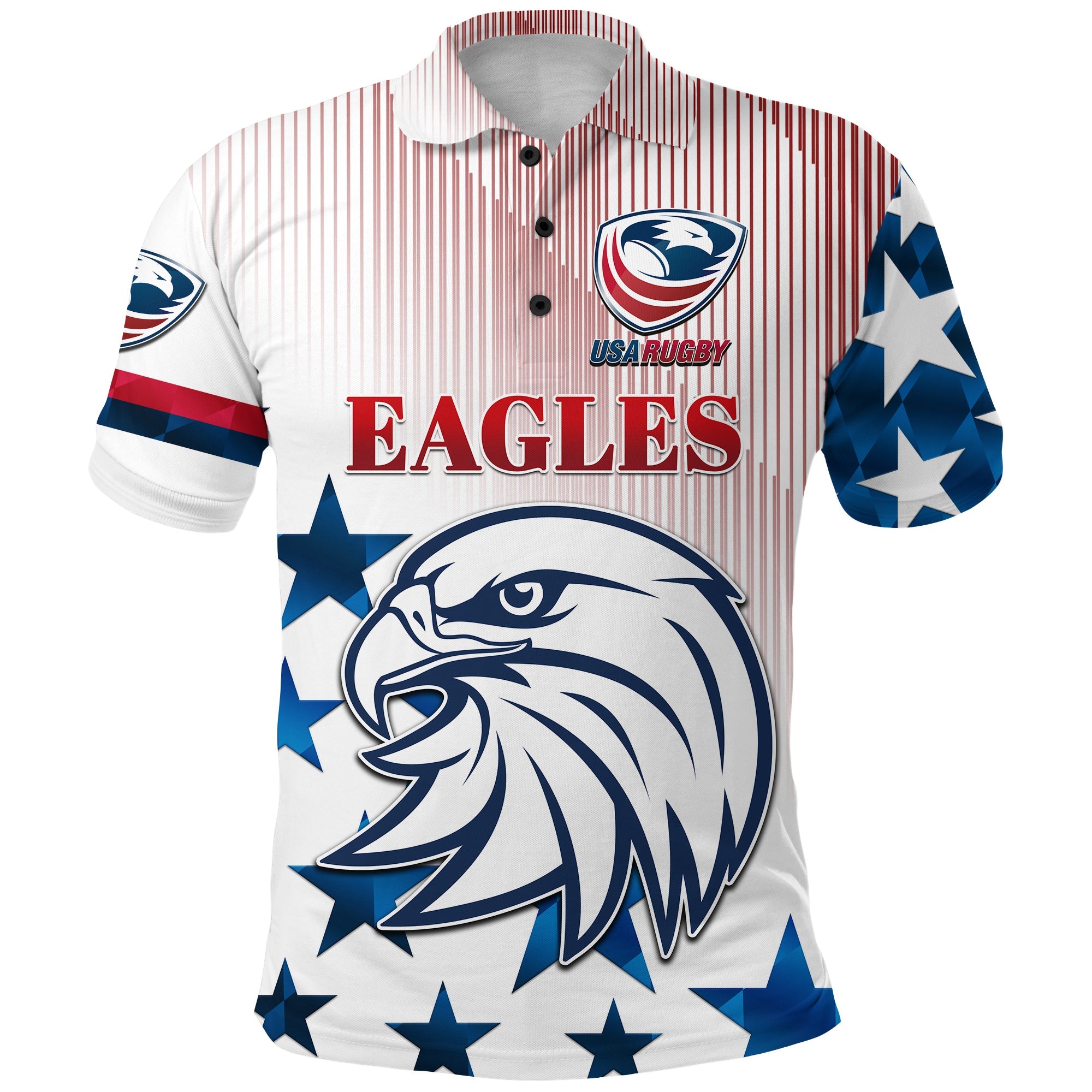 Custom USA Rugby Polo Shirt Original Vibes White LT8 - Wonder Print Shop