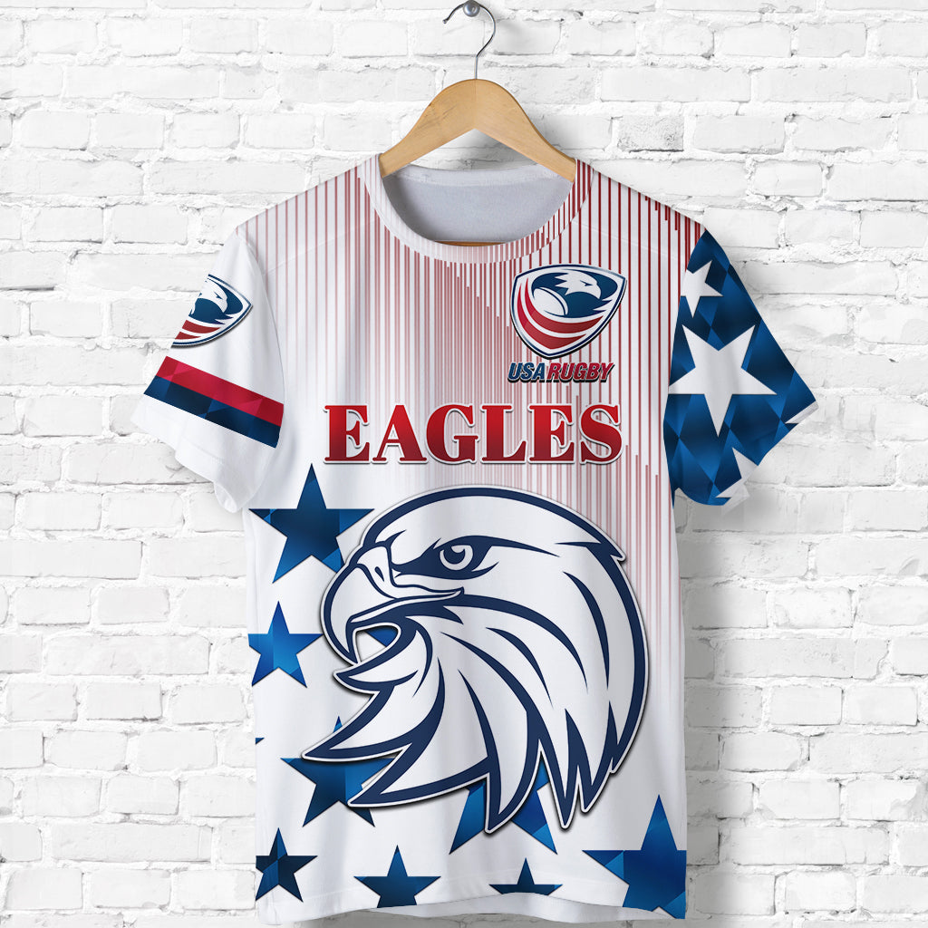 Custom USA Rugby T Shirt Original Vibes White LT8 - Wonder Print Shop