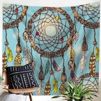 Dreamcatcher Skull Native American Tapestry LT10 - Wonder Print Shop