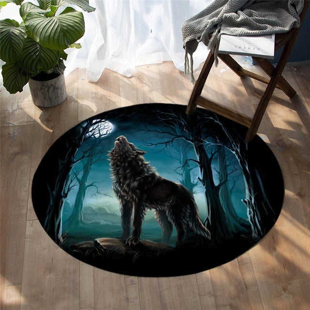 native-american-howling-wolf-round-carpet