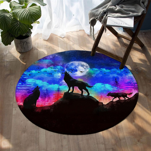native-american-howling-wolf-round-carpet