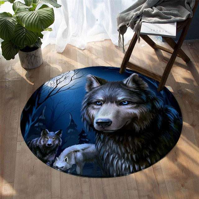 native-american-howling-wolf-round-carpet