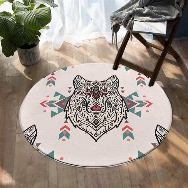native-american-howling-wolf-round-carpet