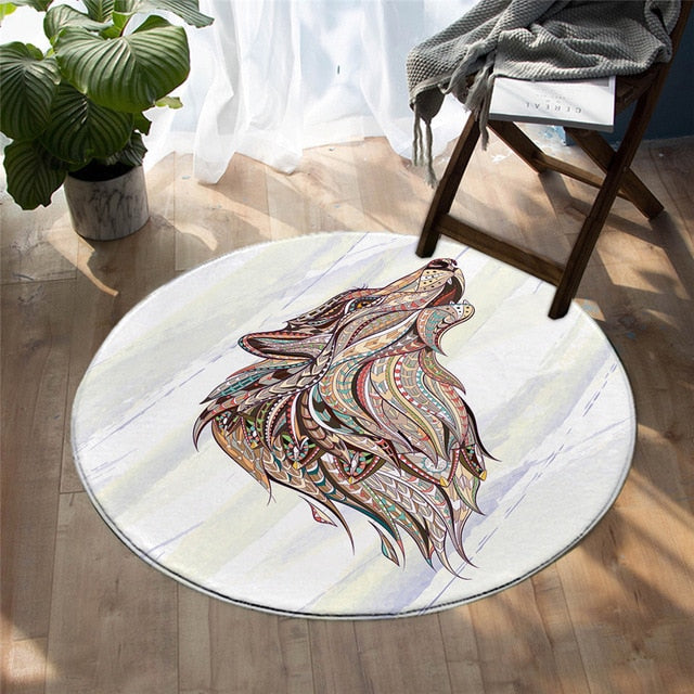 native-american-howling-wolf-round-carpet