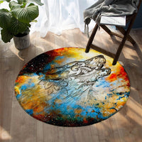 native-american-howling-wolf-round-carpet