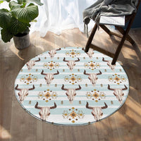 native-american-tribal-horns-flowers-dreamcatcher-round-carpet