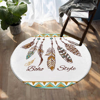 native-american-tribal-black-feather-round-carpet