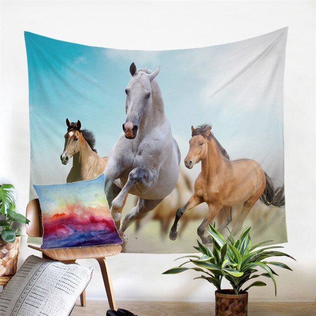 Native American Wild Horse Dreamcatcher Tapestry LT10 - Wonder Print Shop