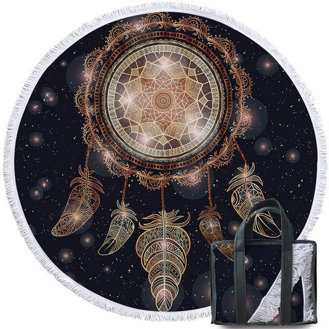 Dreamcatcher Tassel Galaxy Native American Beach Towel LT10 - Wonder Print Shop