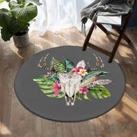 native-american-tribal-horns-flowers-dreamcatcher-round-carpet