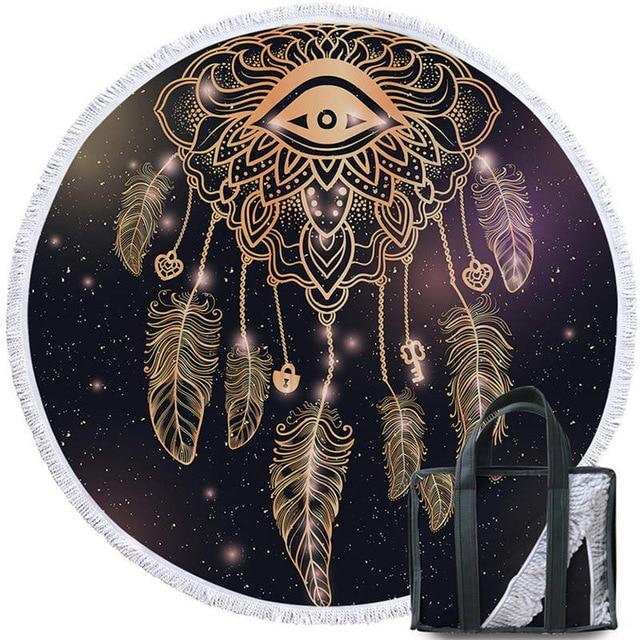 Dreamcatcher Tassel Galaxy Native American Beach Towel LT10 - Wonder Print Shop