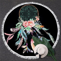 BlessLiving Dreamcatcher Flower Native American Beach Towel LT10 - Wonder Print Shop