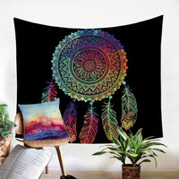 Native American Watercolor Dreamcatcher Feathers Tapestry LT10 - Wonder Print Shop
