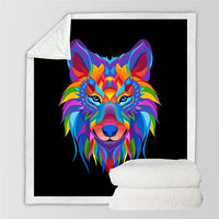 wolf-sherpa-blanket-animal-wolves-custom-blanket-forest-3d-printed
