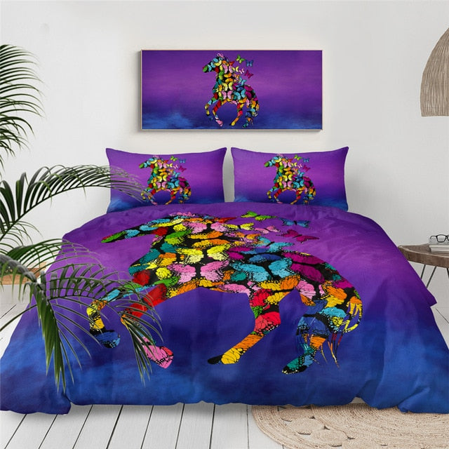 Native American Horses 3D Dusty Lightning Printed Bedding Set LT10 - Wonder Print Shop