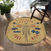 native-american-tribal-black-feather-round-carpet