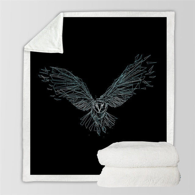 flying-eagle-watercolor-soft-throw-blanket