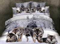 Wolves In The Winter Forest Native American Bedding Set LT10 - Wonder Print Shop