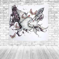 Native American Ancient Rabbit Deer Owl Fox Wolf Bird Tribal Tapestry LT10 - Wonder Print Shop