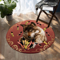 native-american-blue-wolf-round-carpets