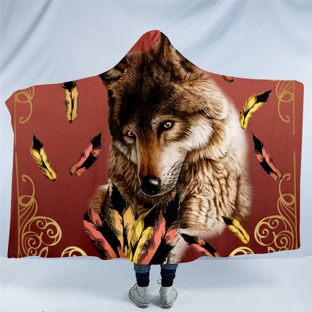 native-american-wolf-couple-hooded-blanket