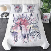 Native American Head Skull Feathers Bedding Set LT10 - Wonder Print Shop