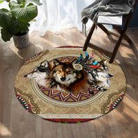 native-american-blue-wolf-round-carpets