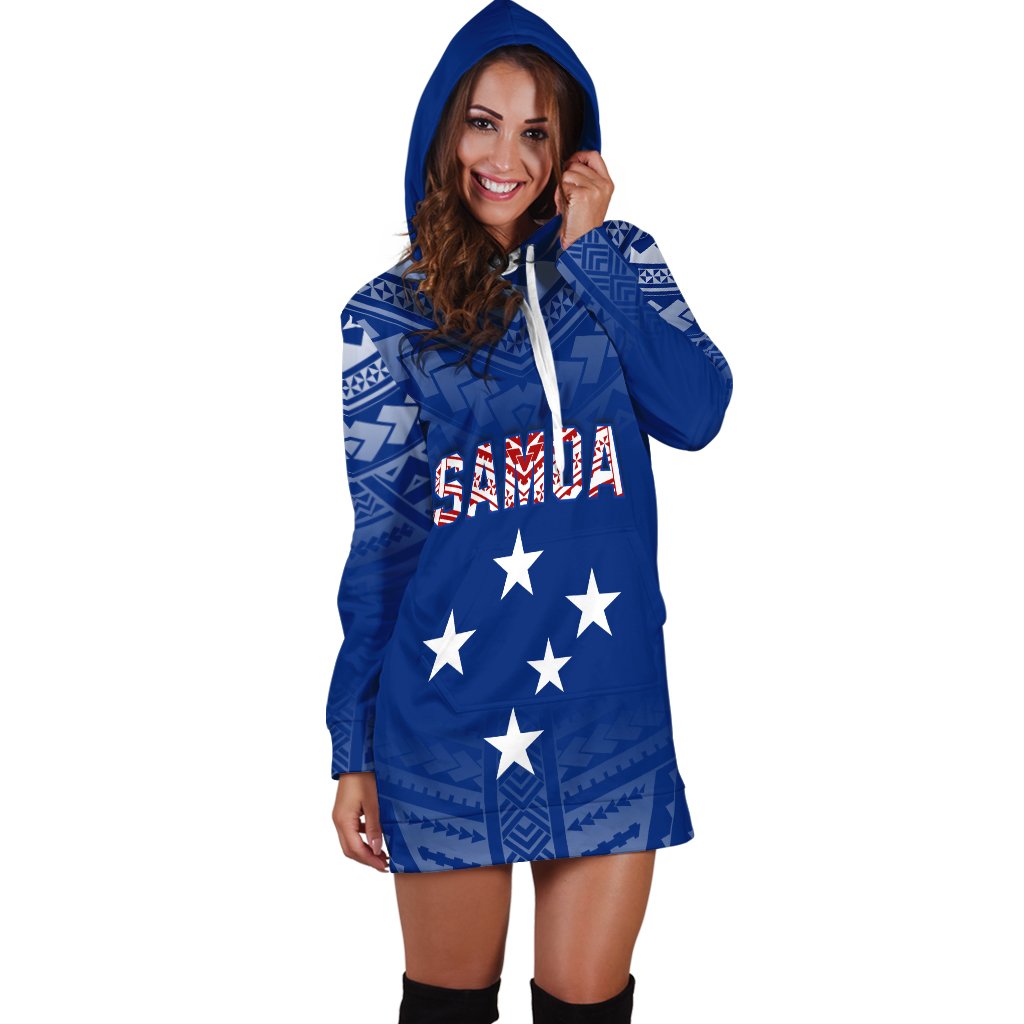 Samoa Hoodie Dress Simple Polynesian LT13 - Wonder Print Shop