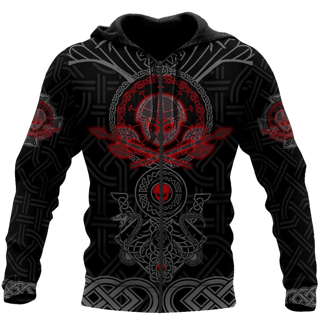 Viking Clothing Valhalla Awaits Hoodie RLT12 - Wonder Print Shop