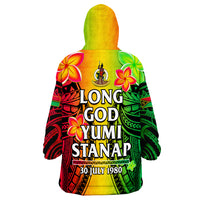 Vanuatu 1980 Long God Yumi Stanap Happy 42nd Independence Anniversary Wearable Blanket Hoodie - Wonder Print Shop
