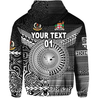 Custom Vanuatu And Fiji Hoodie Together Black, Custom Text And Number LT8 - Wonder Print Shop