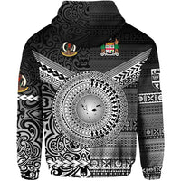 Custom Vanuatu And Fiji Hoodie Together Black LT8 - Wonder Print Shop