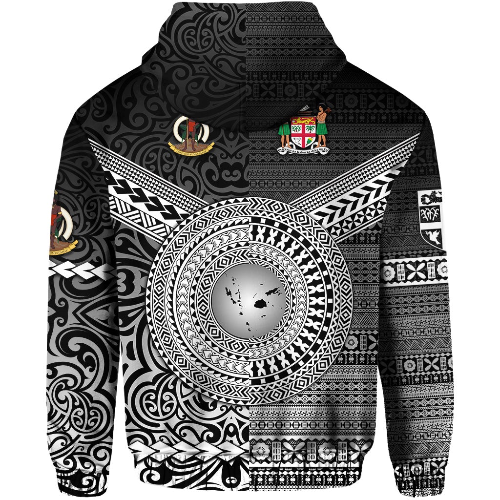 Vanuatu Fiji Hoodie Together Black LT8 - Wonder Print Shop