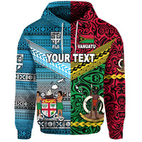 Custom Vanuatu And Fiji Hoodie Together Bright Color LT8 - Wonder Print Shop