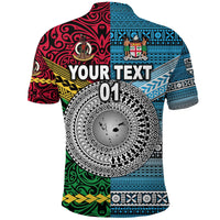 Custom Vanuatu Fiji Polo Shirt Together Bright Color, Custom Text And Number LT8 - Wonder Print Shop