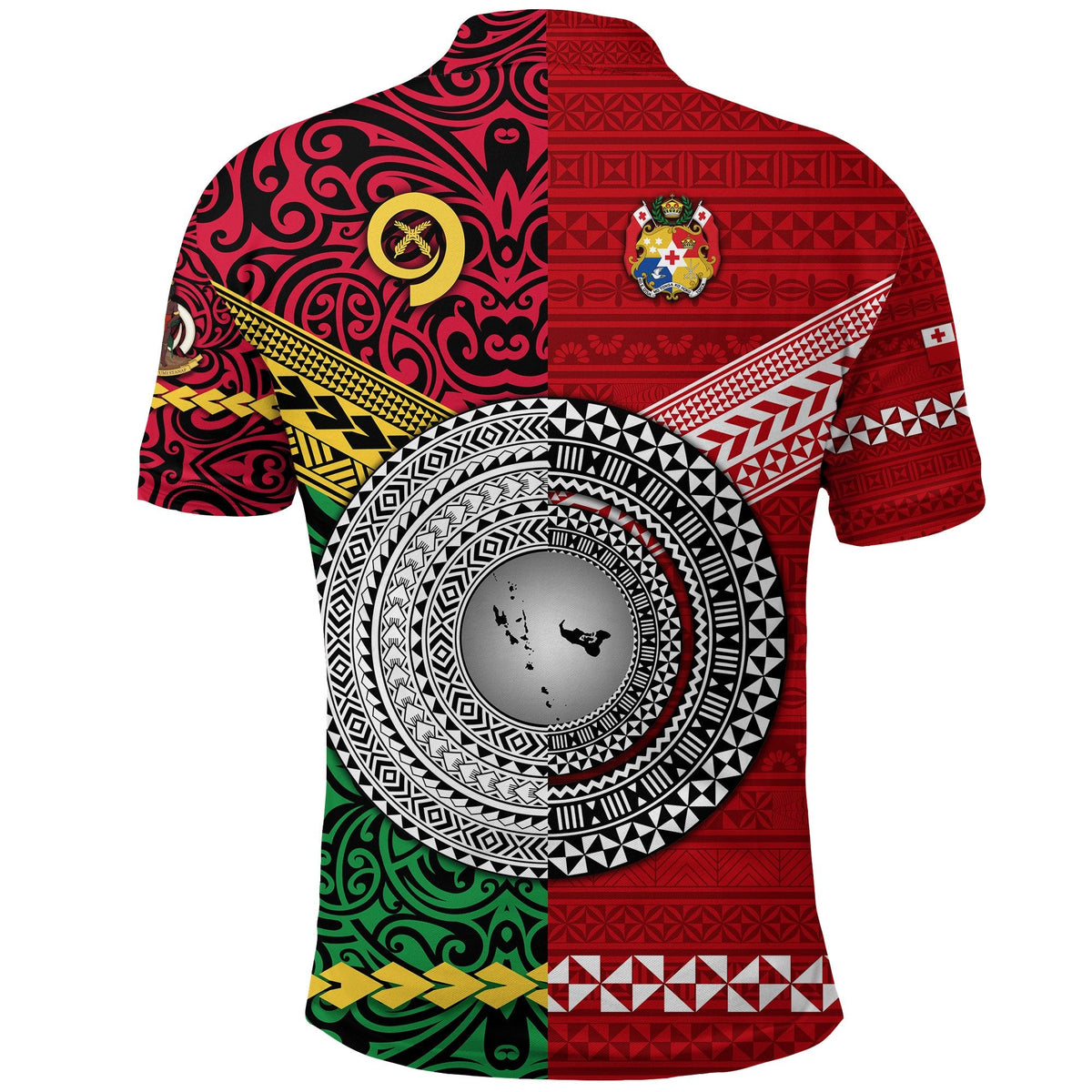Vanuatu Tonga Polo Shirt Polynesian Together Bright Red LT8 - Wonder Print Shop