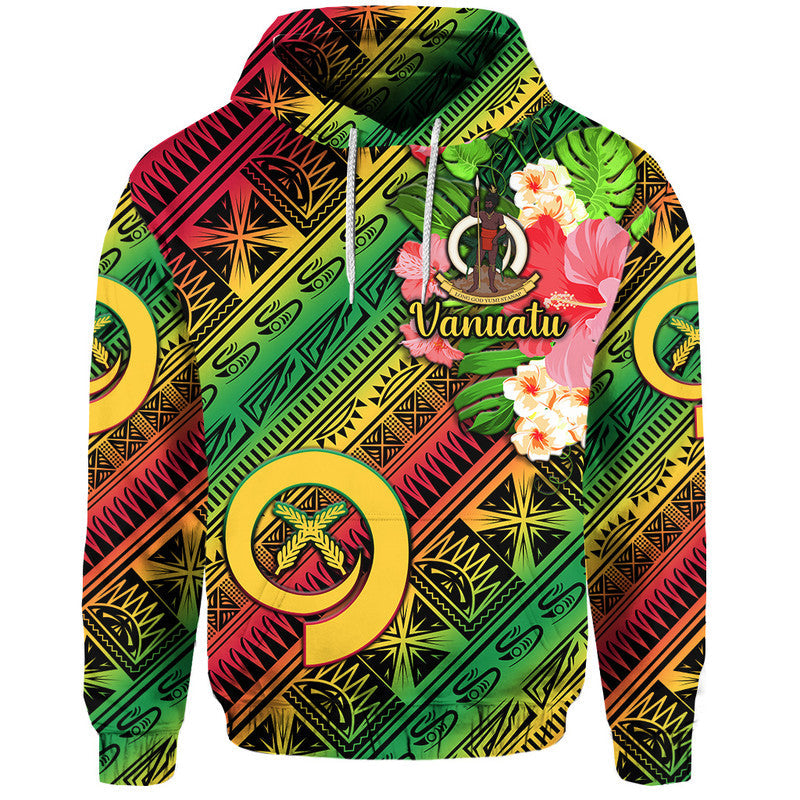 Custom Vanuatu Hoodie Independence Be Proud Vanuatu Flag Gradient Vibes LT8 - Wonder Print Shop