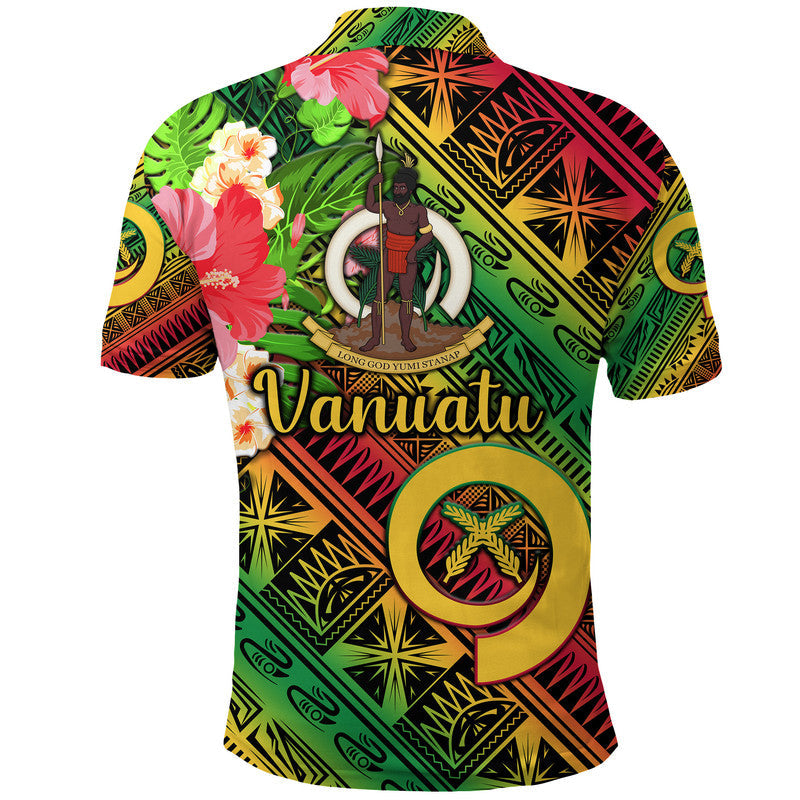 Vanuatu Polo Shirt Independence Be Proud Vanuatu Flag Gradient Vibes LT8 - Wonder Print Shop