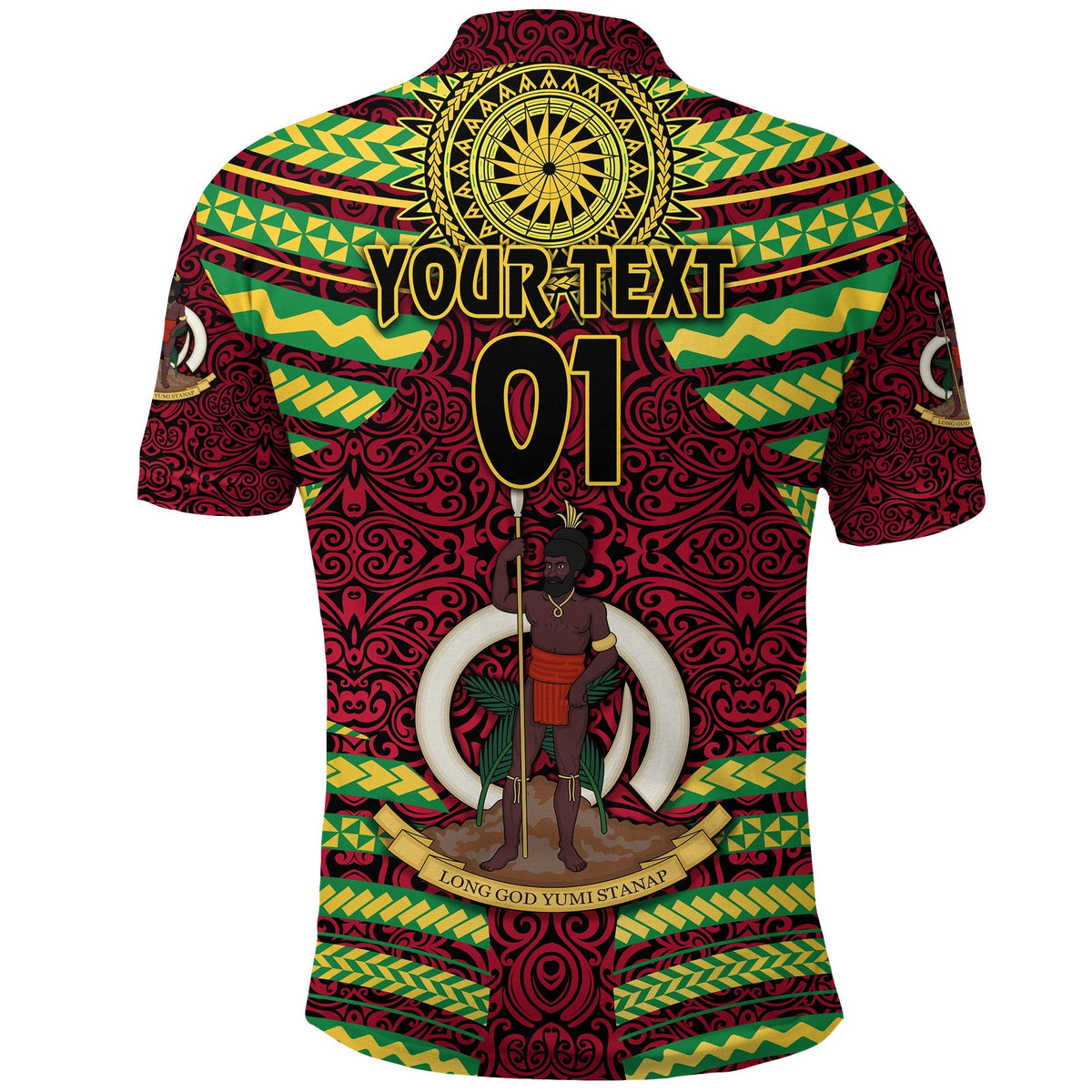 Custom Vanuatu Polo Shirt Special Independence Anniversary Creative Style Red, Custom Text And Number LT8 - Wonder Print Shop