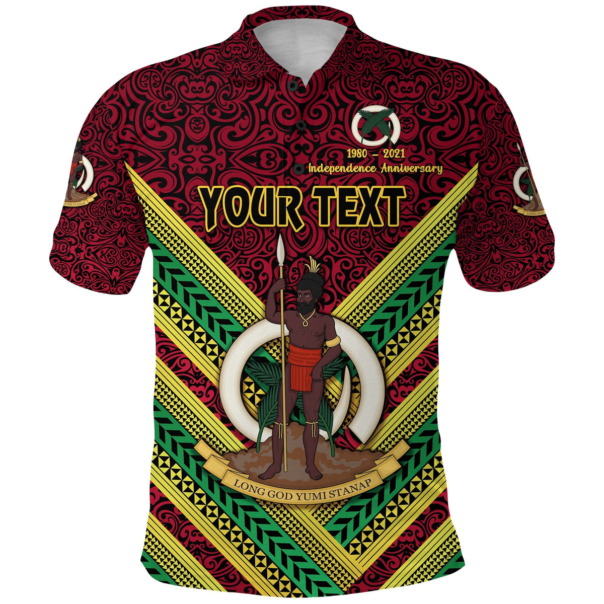 Custom Vanuatu Polo Shirt Special Independence Anniversary Creative Style Red LT8 - Wonder Print Shop