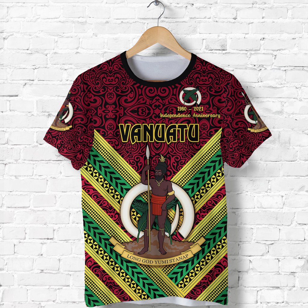 Custom Vanuatu Special Independence Anniversary T Shirt Creative Style Red, Custom Text And Number LT8 - Wonder Print Shop