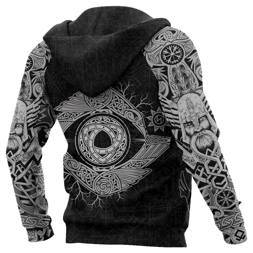 Viking Clothing Odin S Eye With Raven Viking Hoodie RLT12 - Wonder Print Shop