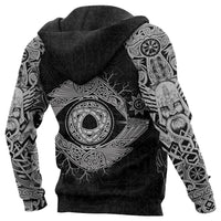 Viking Clothing Odin S Eye With Raven Viking Hoodie RLT12 - Wonder Print Shop