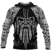 Viking Clothing Odin S Eye With Raven Viking Hoodie RLT12 - Wonder Print Shop