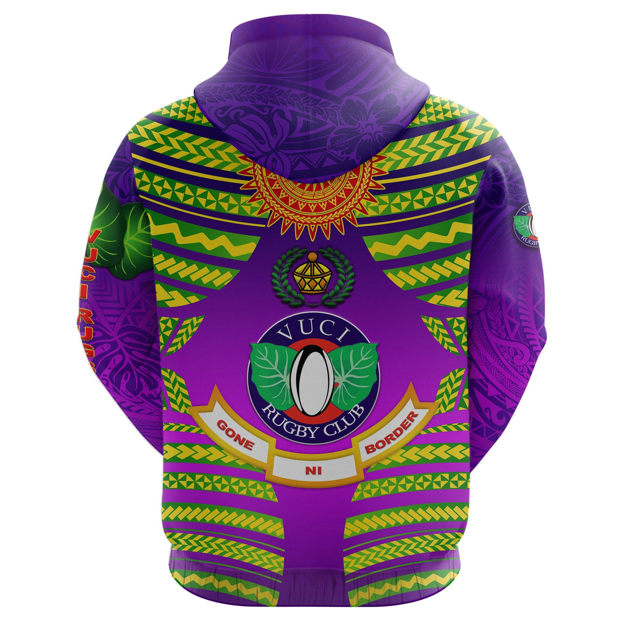 Custom Fiji Vuci Rugby Club Zip Hoodie Creative Style Purple LT8 - Wonder Print Shop