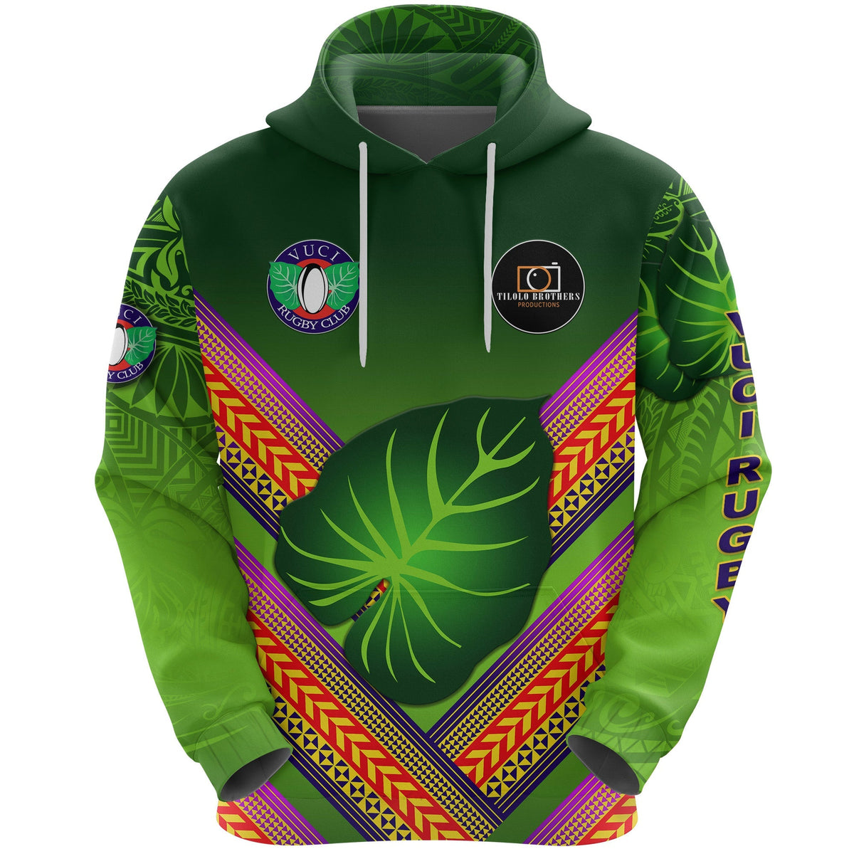 Custom Fiji Vuci Rugby Club Hoodie Creative Style Green, Custom Text And Number LT8 - Wonder Print Shop