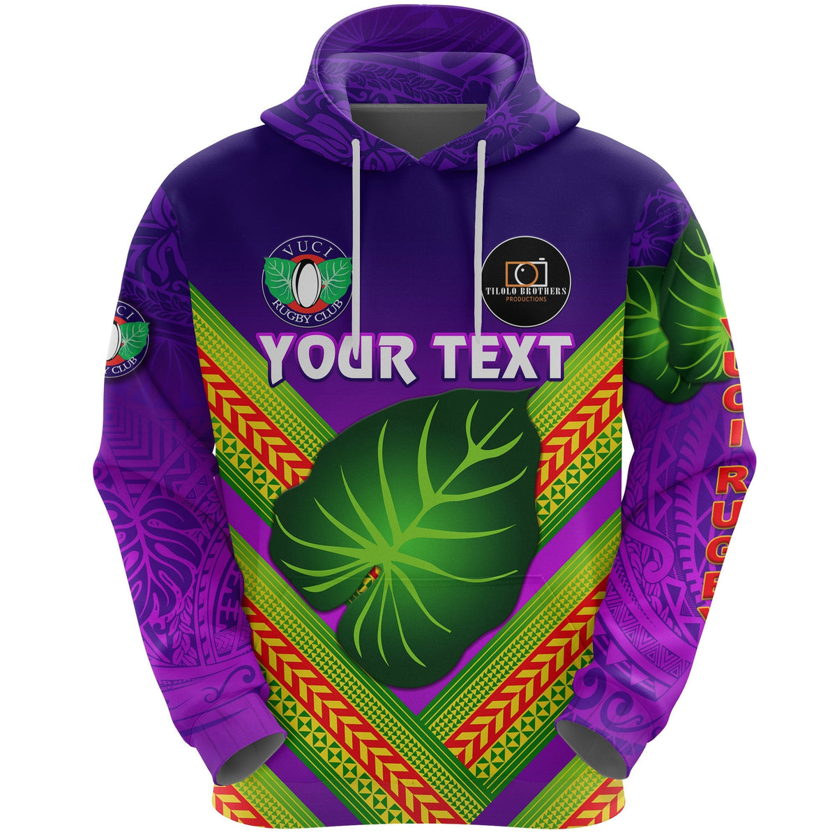 Custom Fiji Vuci Rugby Club Hoodie Creative Style Purple LT8 - Wonder Print Shop