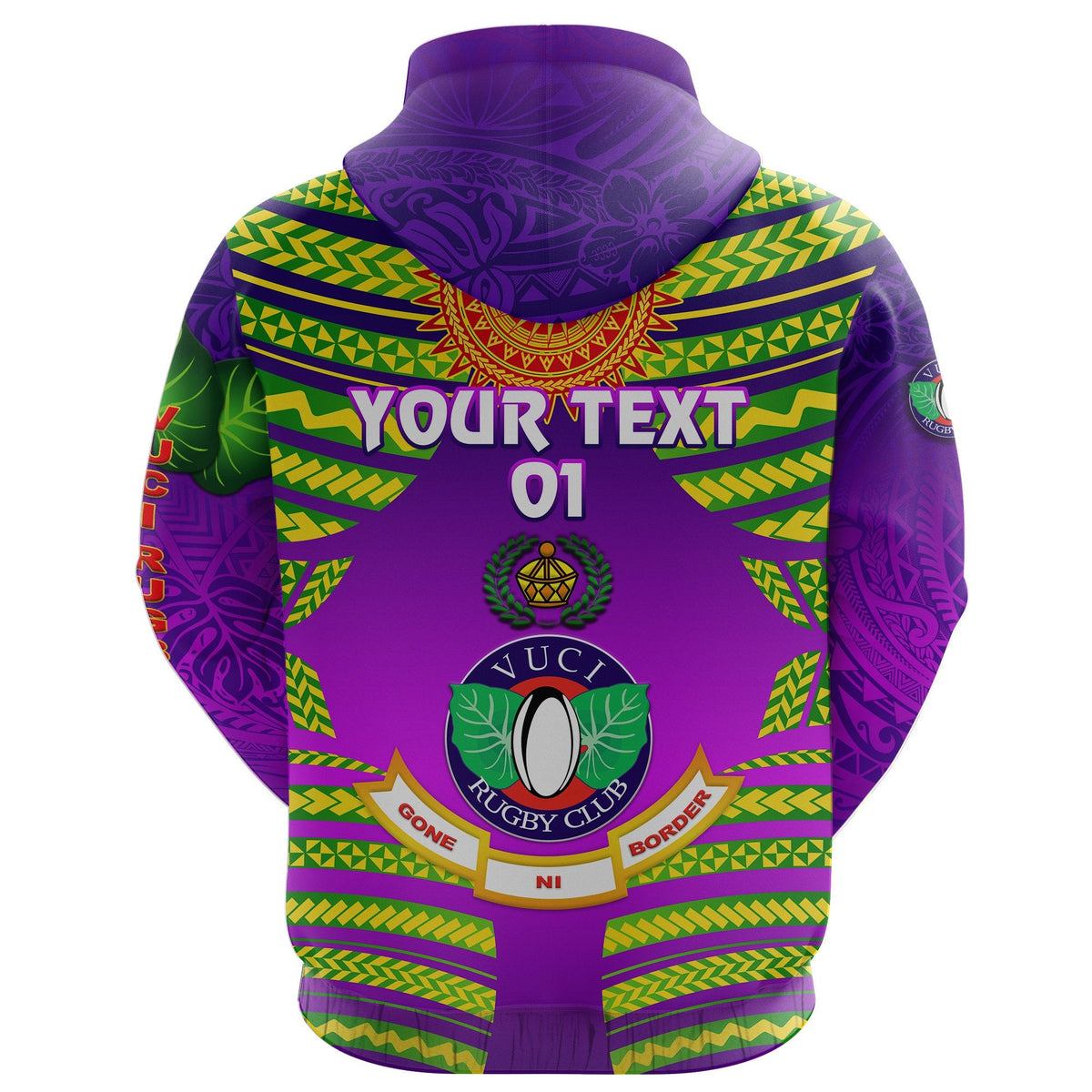 Custom Fiji Vuci Rugby Club Hoodie Creative Style Purple, Custom Text And Number LT8 - Wonder Print Shop