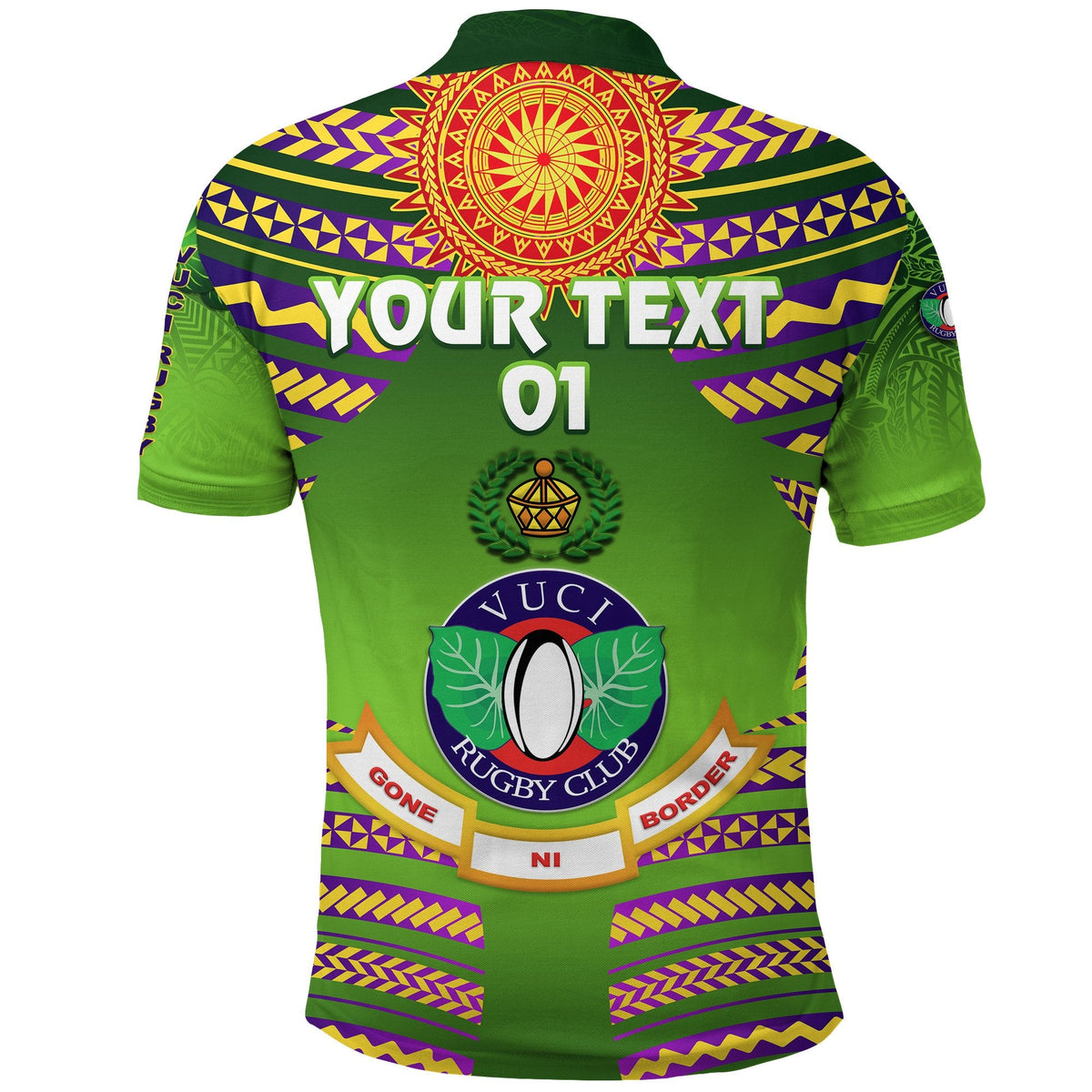 Custom Fiji Vuci Rugby Club Polo Shirt Creative Style Green, Custom Text And Number LT8 - Wonder Print Shop