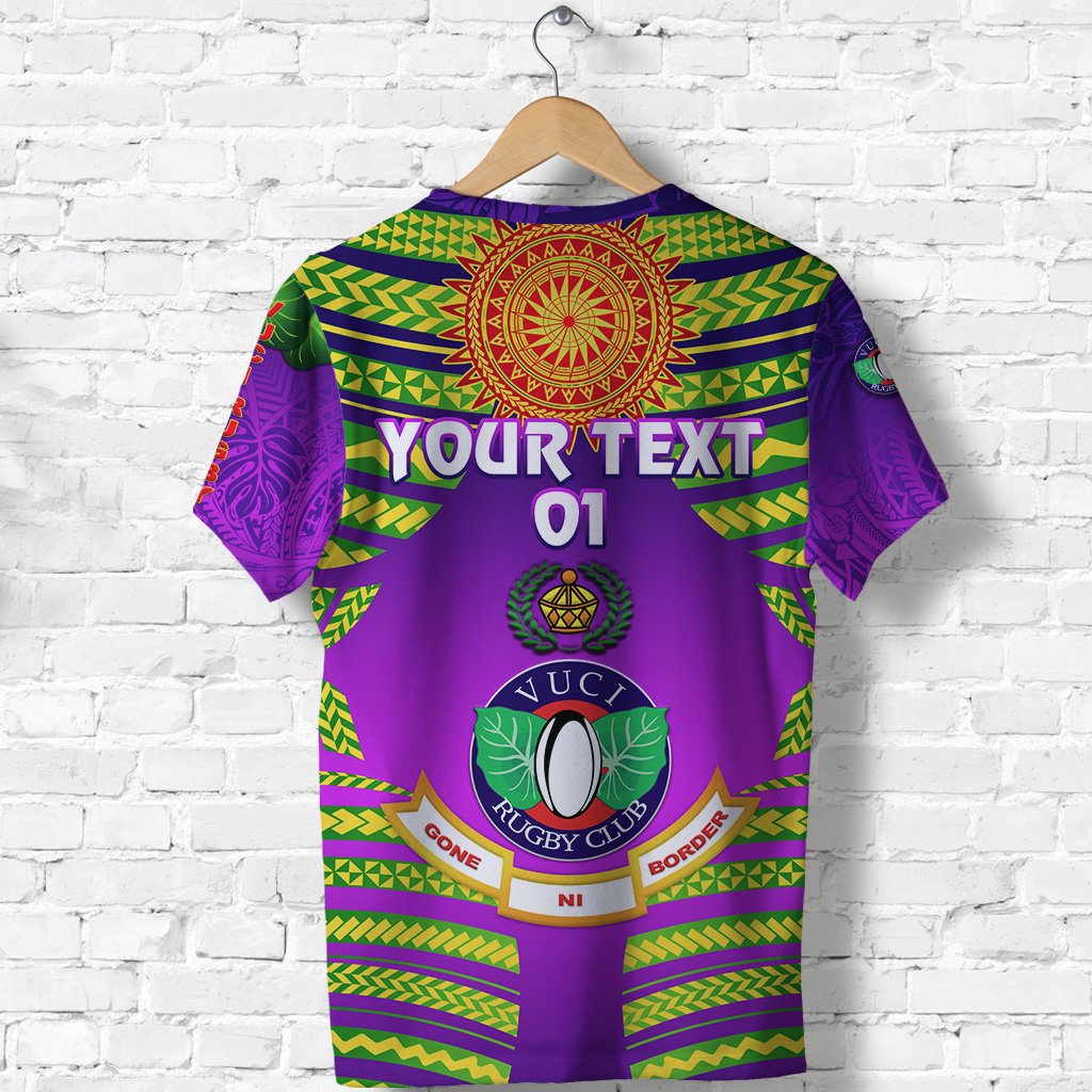Custom Fiji Vuci Rugby Club T Shirt Creative Style Purple, Custom Text And Number LT8 - Wonder Print Shop